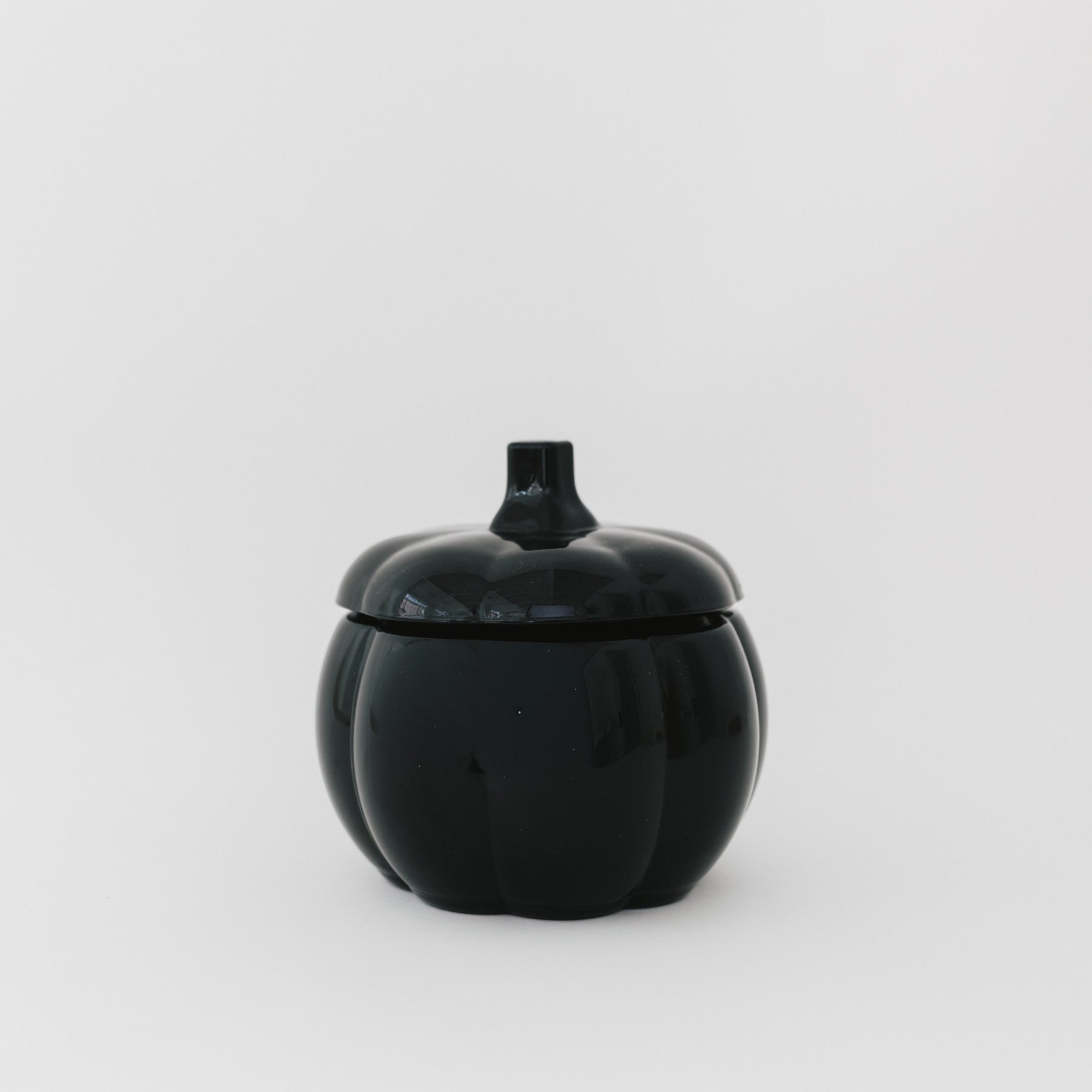 Black Keepsake Glass Pumpkin with Lid - 12 ounces