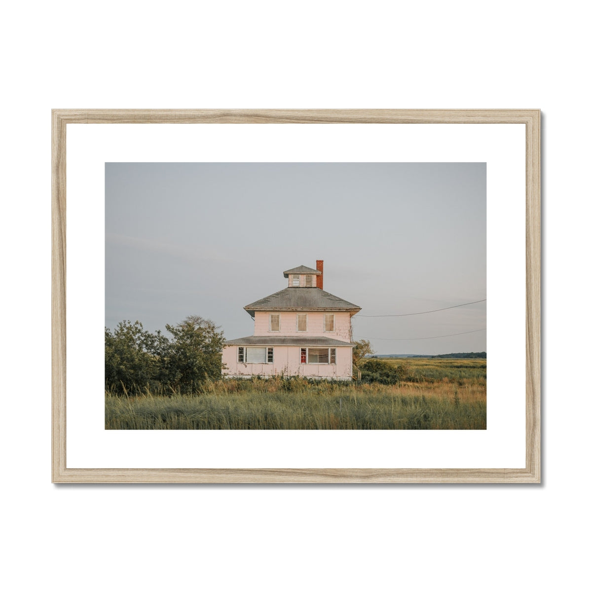 The Pink House Framed & Mounted Print